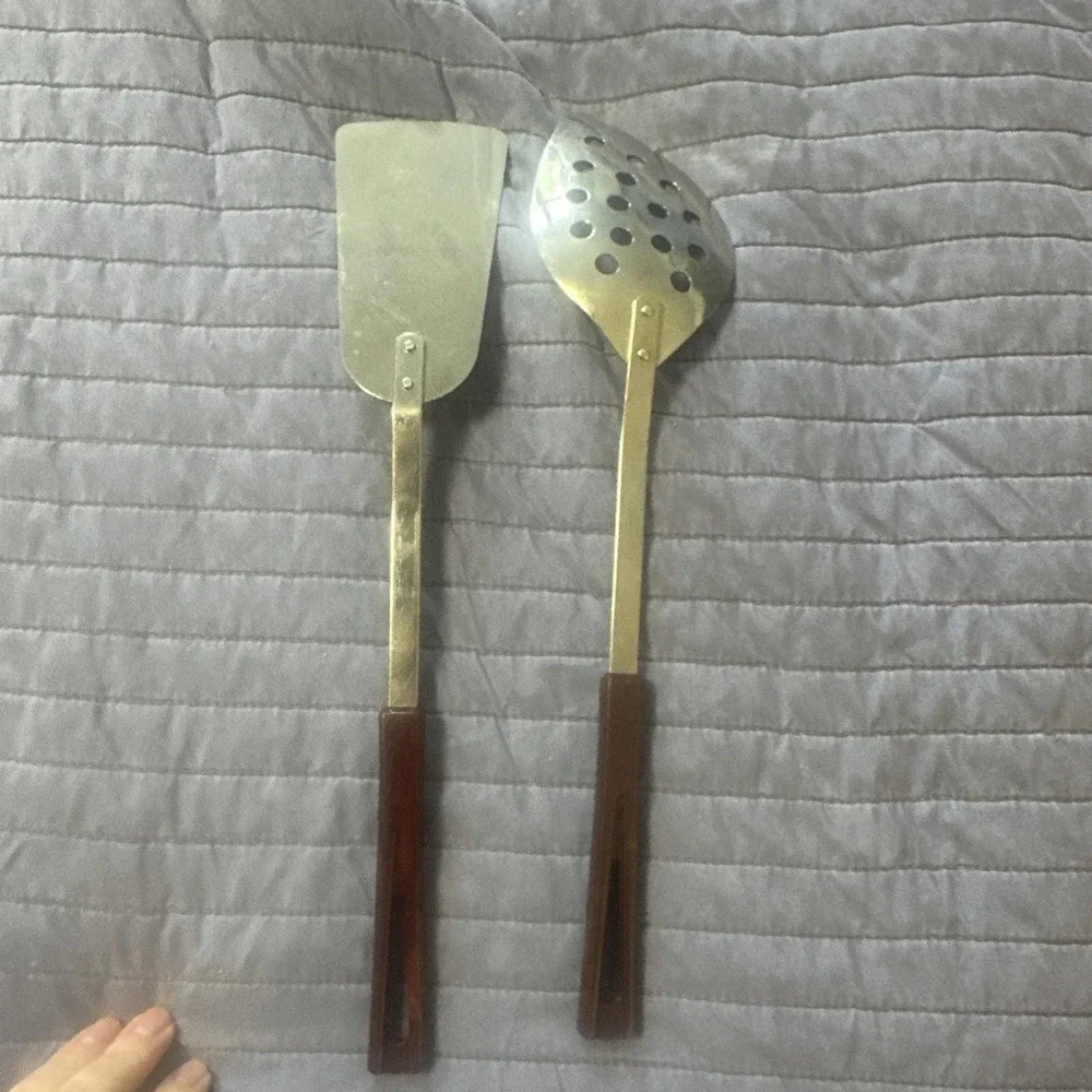 2 Vintage MCM Stanley StanHome Kitchen Utensils Bakelite Handle Spatula Spoons